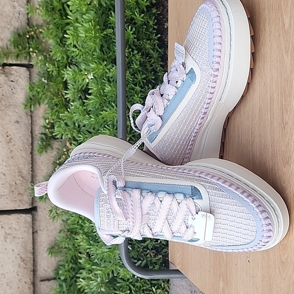 Skechers Court & Classics Patchwork Sneakers 185240 Pastel Pink Blue Size 9.5 - Picture 6 of 9